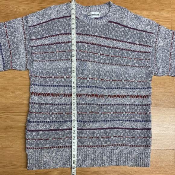 Vintage 90s Eric Rhodes Grandpa Striped Knit Crewneck Sweater Men's Size Large - Picture 7 of 7